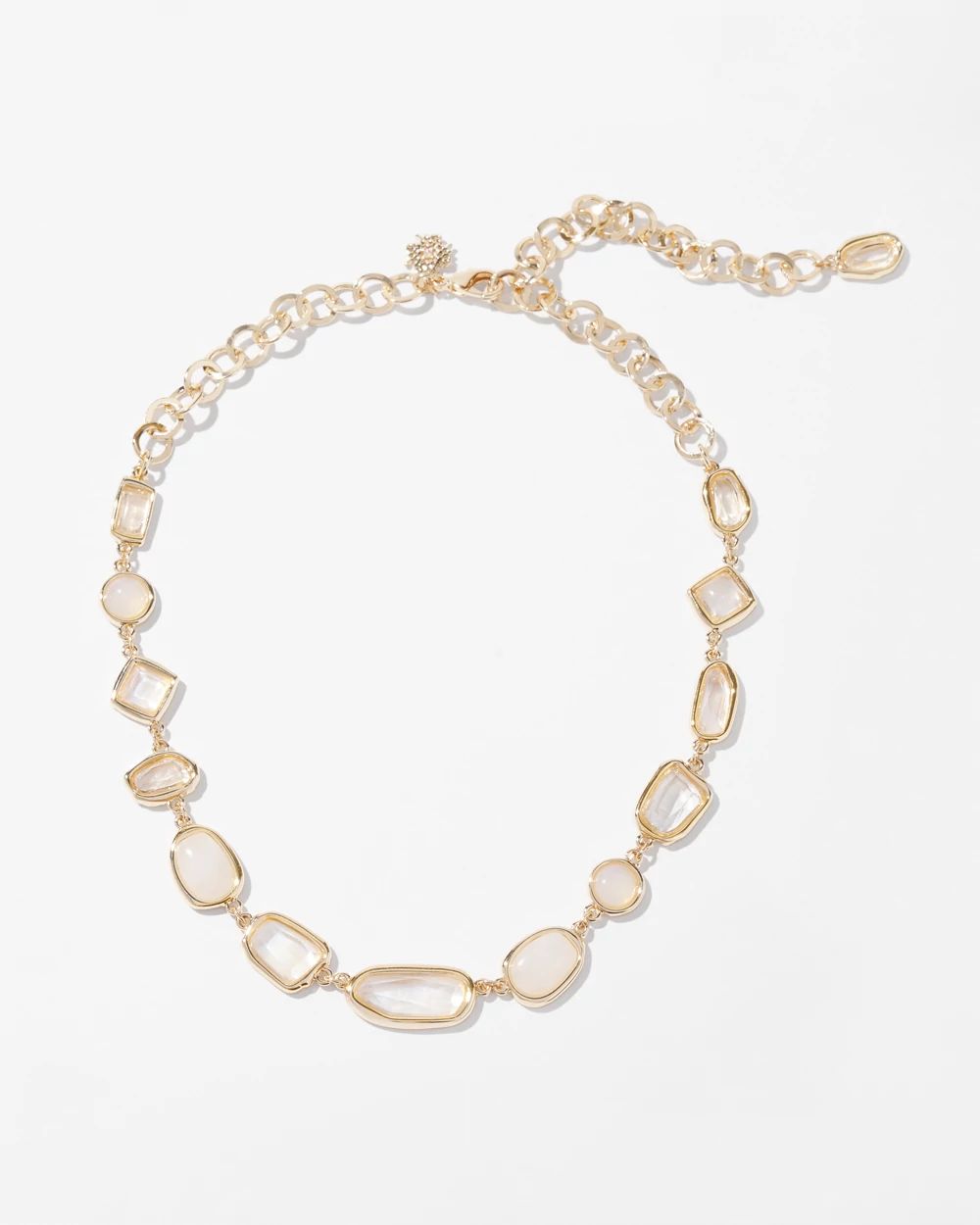 Gold Multi-Stone Single Strand Necklace | White House Black